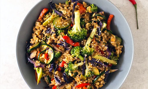 Stir Fry Veg Rice Bowl